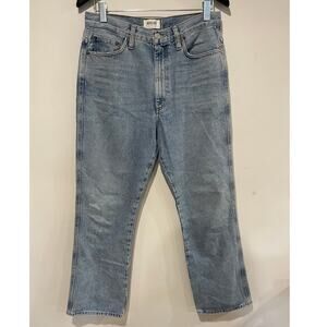 Agolde Medium Wash High Waisted Denim Straight Leg Jeans Blue Women's Size 29